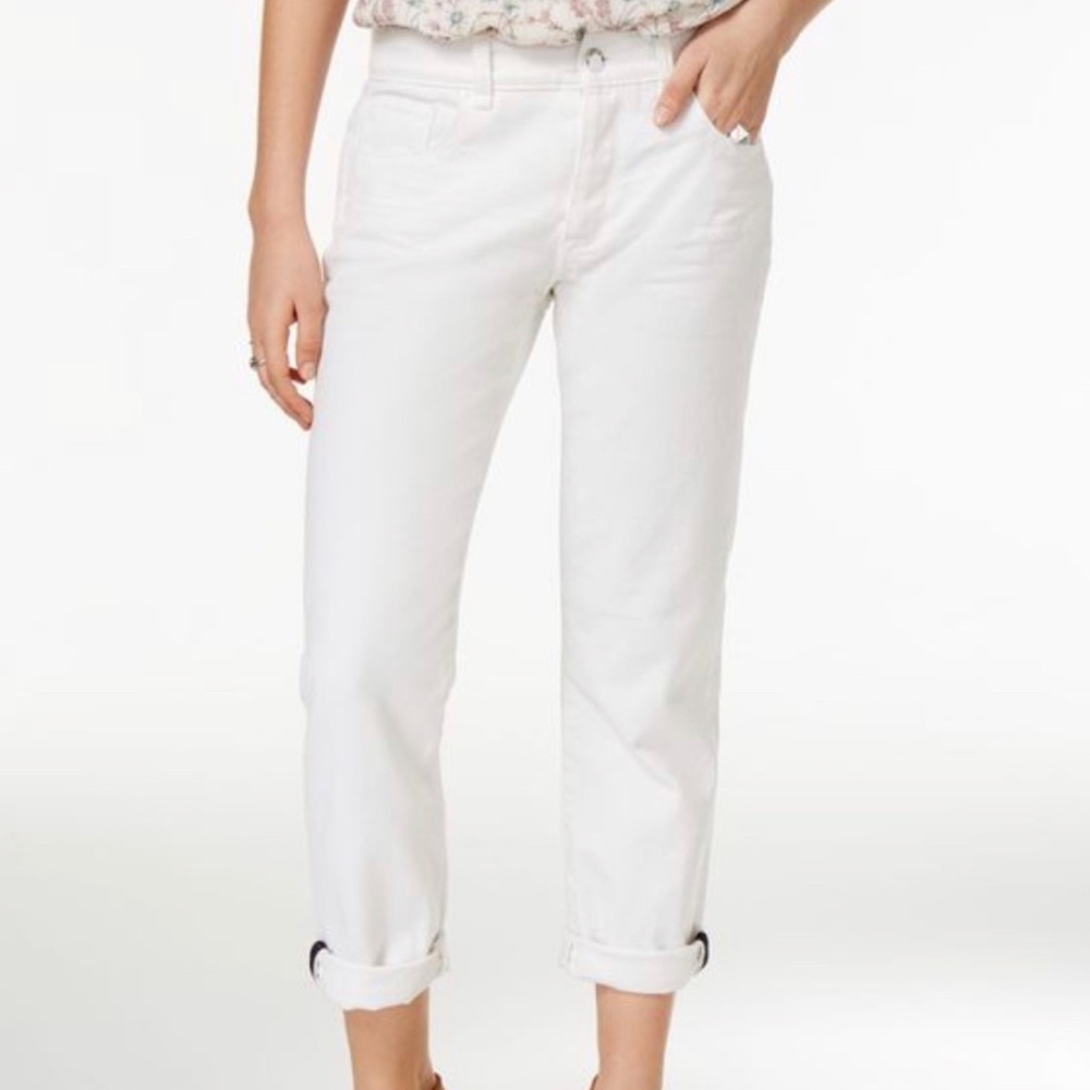 NEW William Rast Slouchy Boyfriend Sz32 White Button fly Never Worn